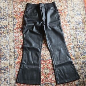 INC International Concepts Black Vegan Leather pants 2